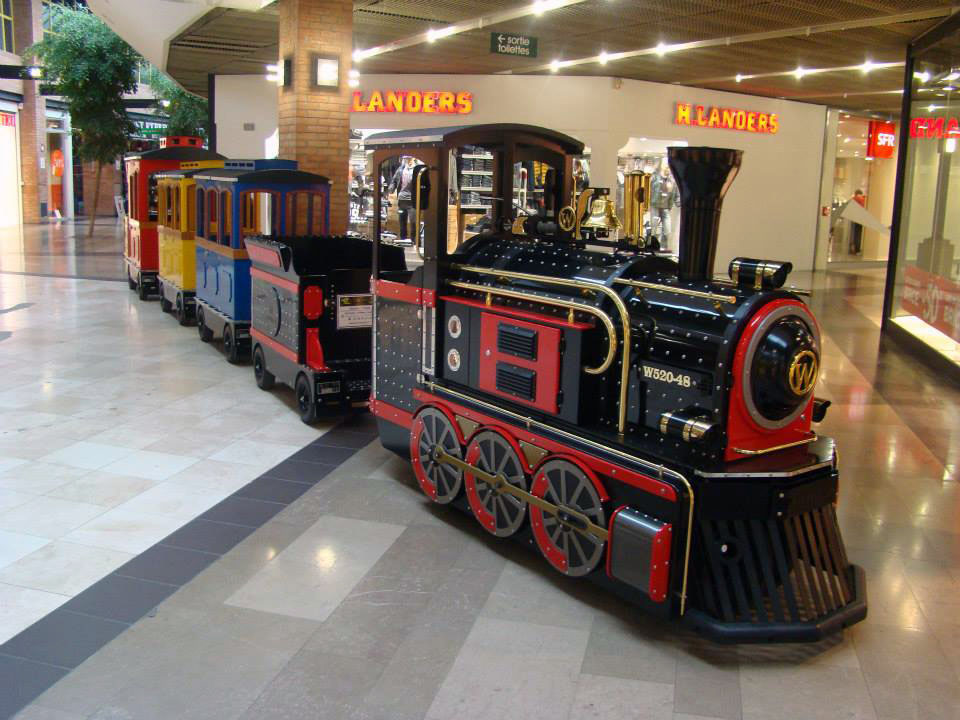 location, animation petit train pour centres commerciaux et galeries marchandes