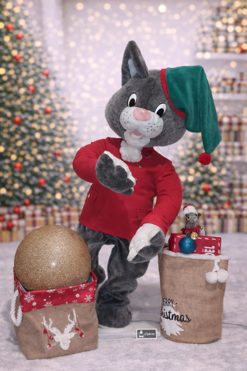 Chat Musicien Automate- Automate de Noël - Fabrication Location Automates de Noël