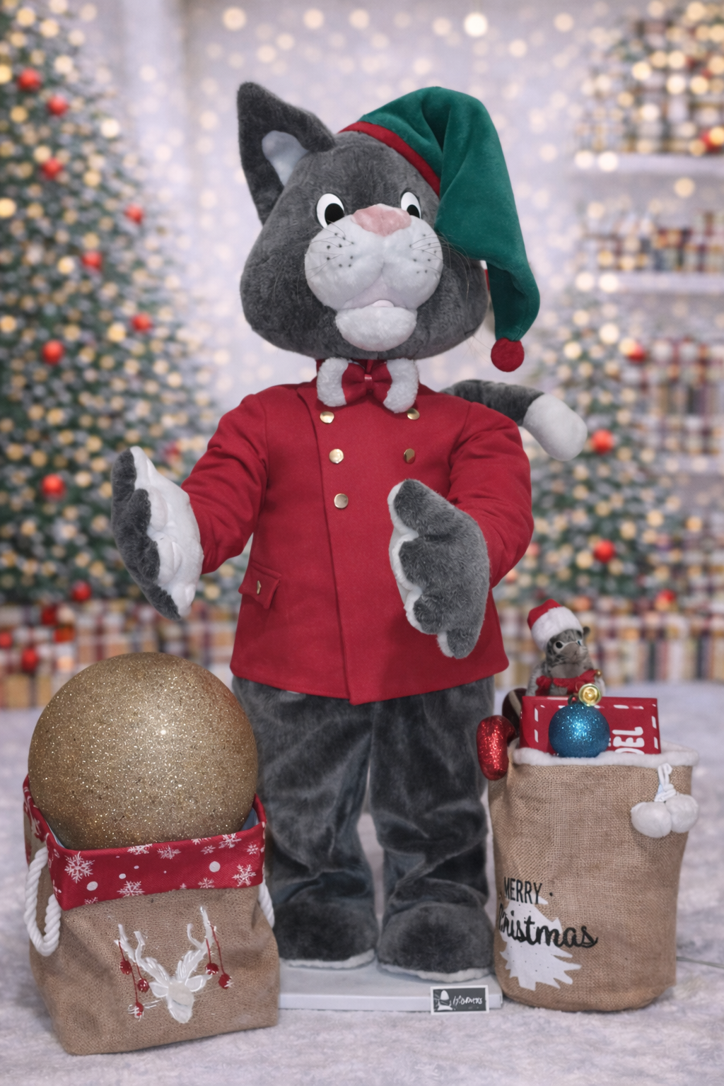 Chat Musicien Automate- Automate de Noël - Fabrication Location Automates de Noël