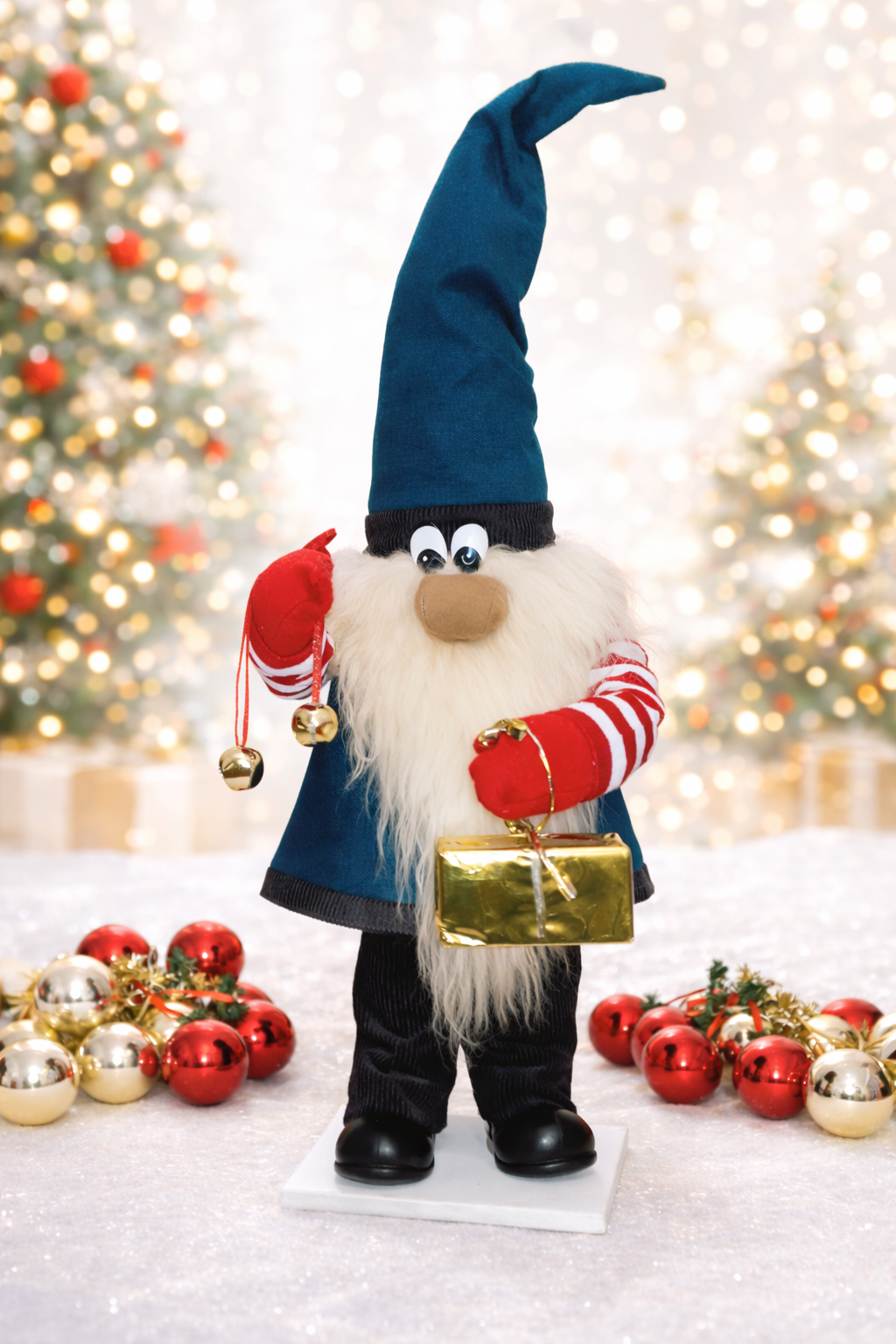 Automate de Noël Gnome Automate Bonnet Bleu-Fabrication Location Automates de Noël
