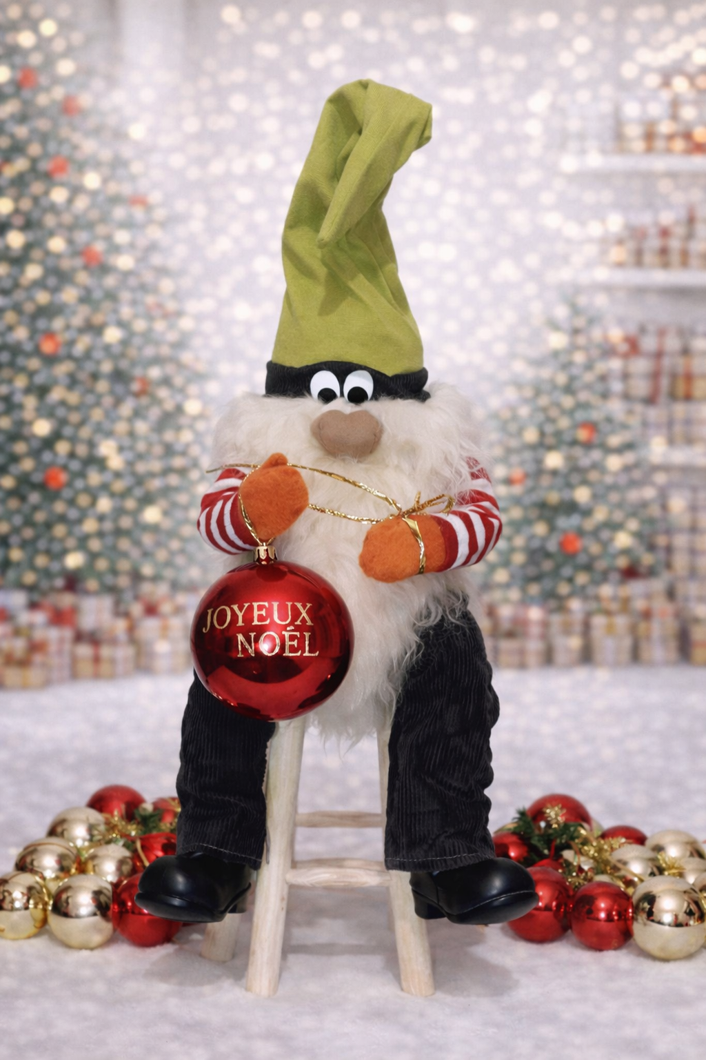 Automate de Noël Gnome Fabrication Location Automates de NoëlAutomate Bonnet Vert Clair-