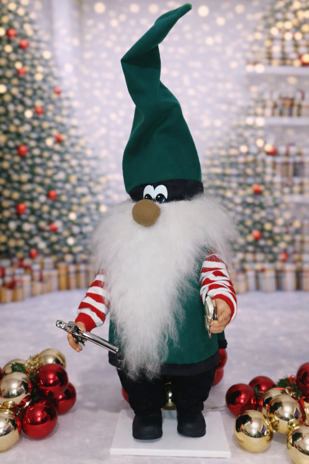 Automate de Noël Gnome Automate Bonnet Vert Foncé-Fabrication Location Automates de Noël